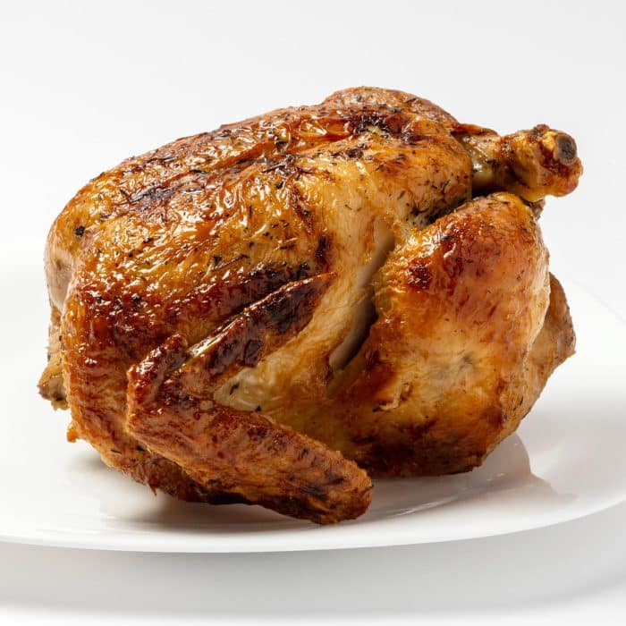Pollo asado con salsa