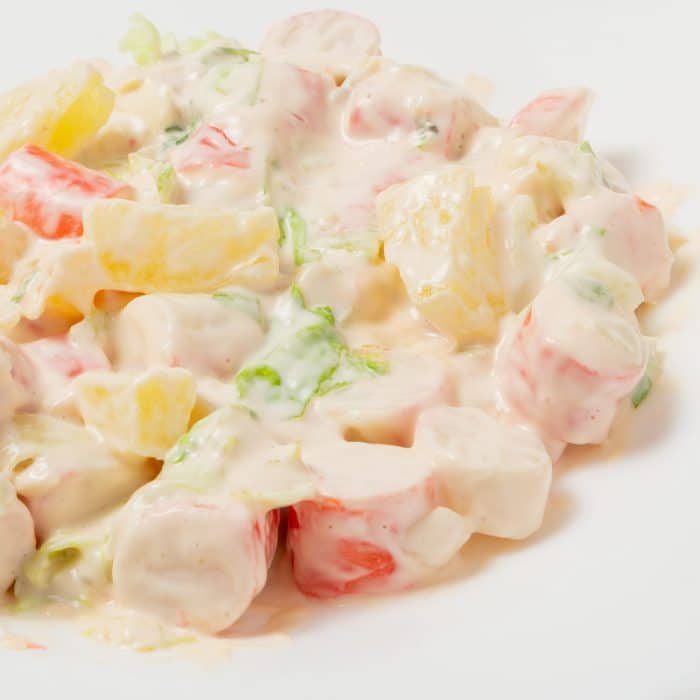 Ensalada de cangrejo y piña